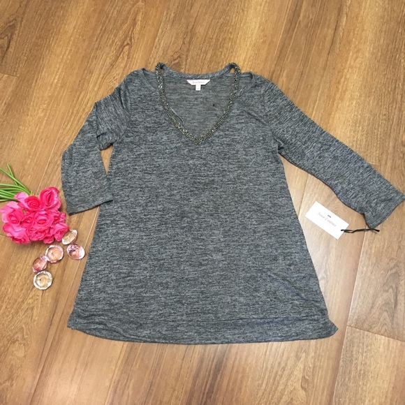 💋SALE💋 NWT/Juicy Couture Embellished Trim Top - Picture 3 of 6